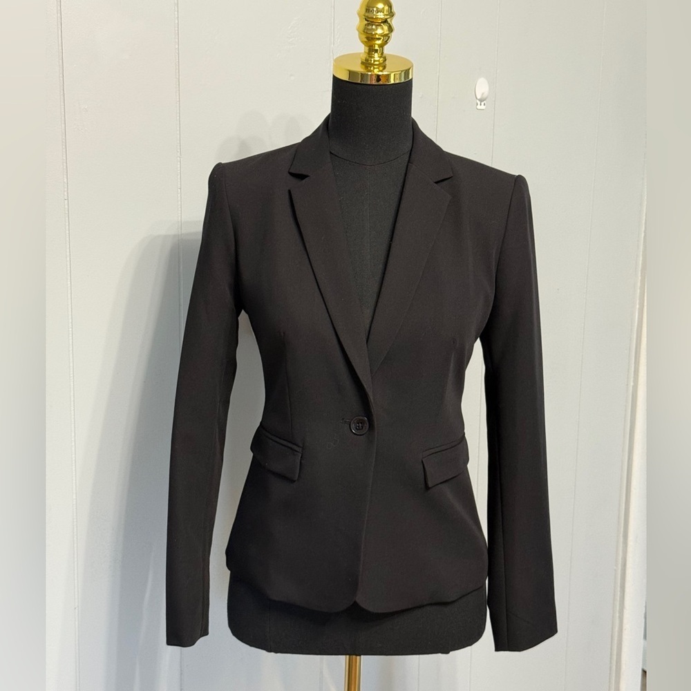 Liz Claiborne Classic Black one button Blazer Excellent Condition